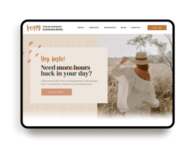 Kerry showit website template for virtual assistants