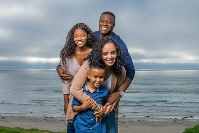 Black Family photos at Pacific Beach , California
