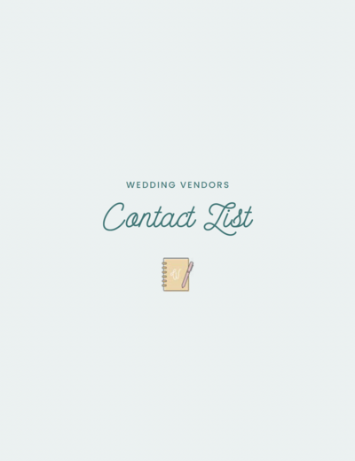 Wedding Duo Wedding Vendor Contact List