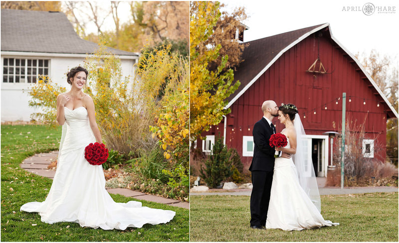 Red Barn Wedding Photography During Fall at Chatfield Farms