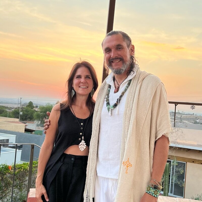 Mena & Briam, integrative medicine practitioners in San Miguel De Allende, combine sound healing, oracle readings, and sacred rituals to support holistic wellness and personal transformation in their semi-desert sanctuary through EnForma.