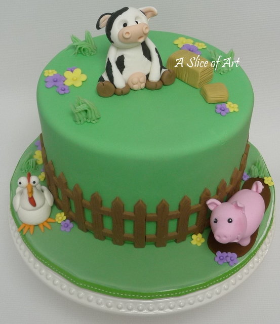 farm fondant cake