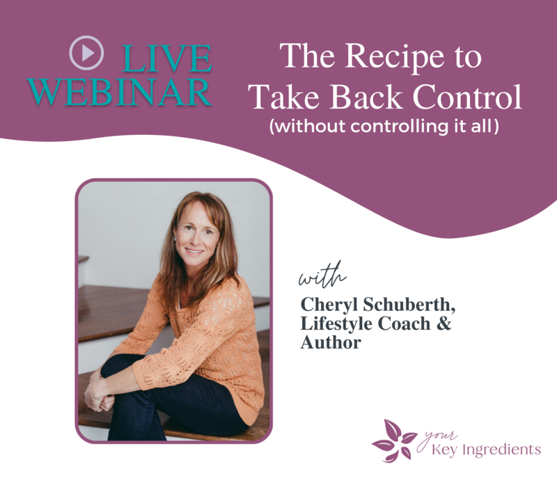 Discover the recipe to take back control of your time, energy and emotions.
