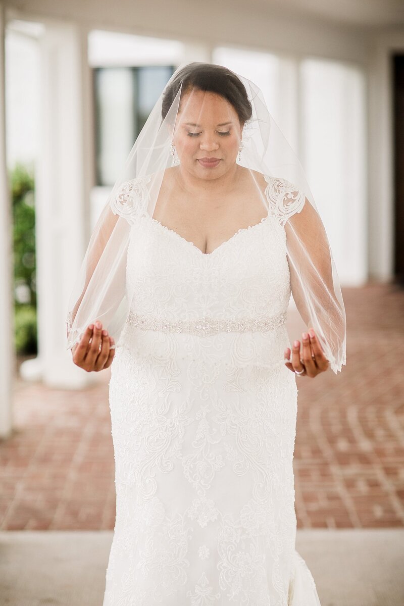 blusher veil by Knoxville Wedding Photographer, Amanda May Photos