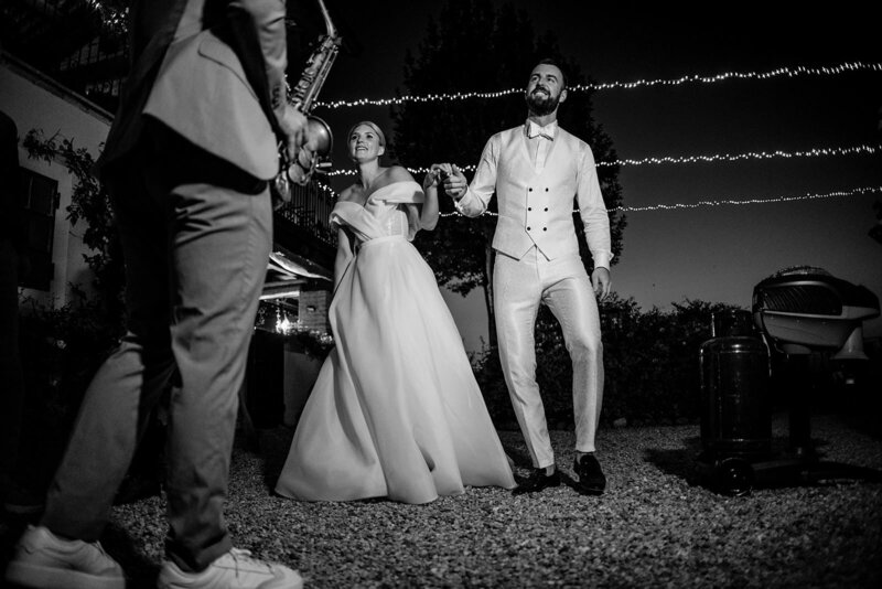 music at a wedding party in Italy