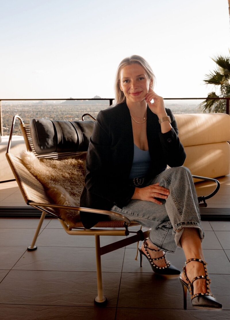 Personal trainers standing on road