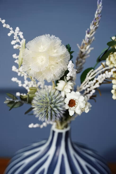 White Scabiosa Sprig Vase Set (5)