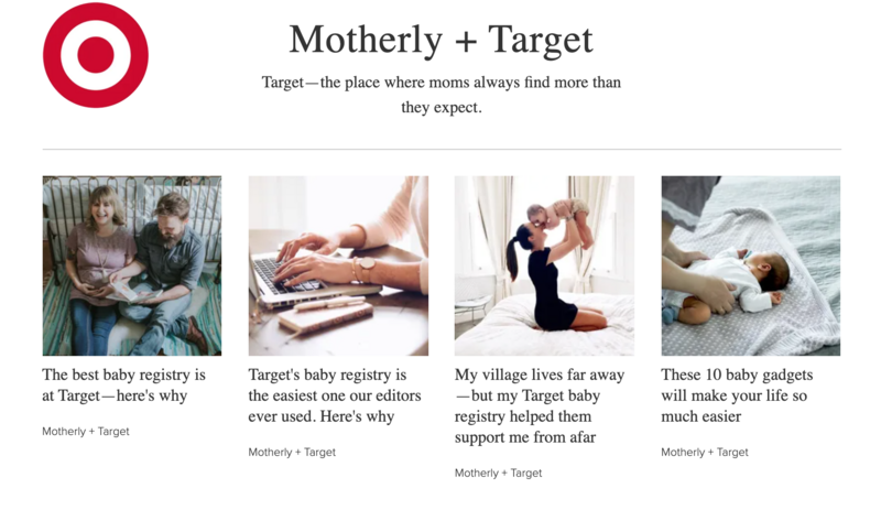 Motherly + Target Partnership Content