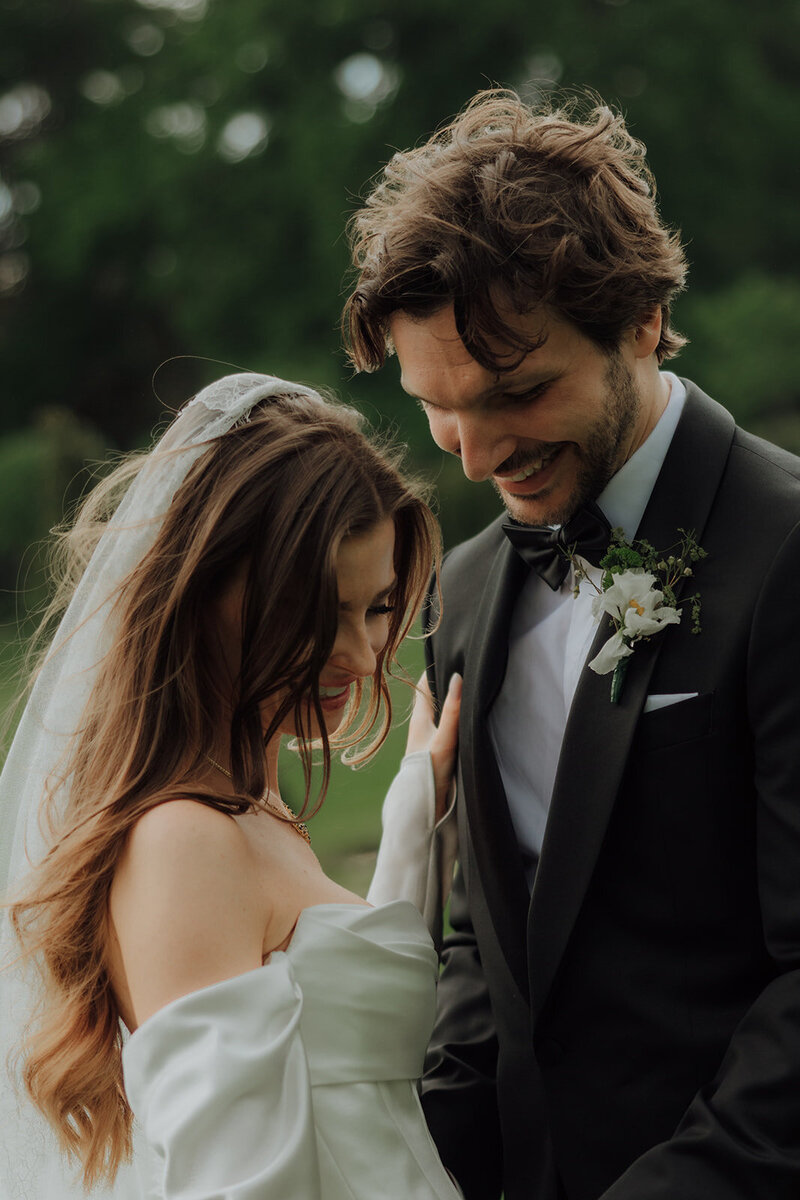 Black tie newlyweds photo