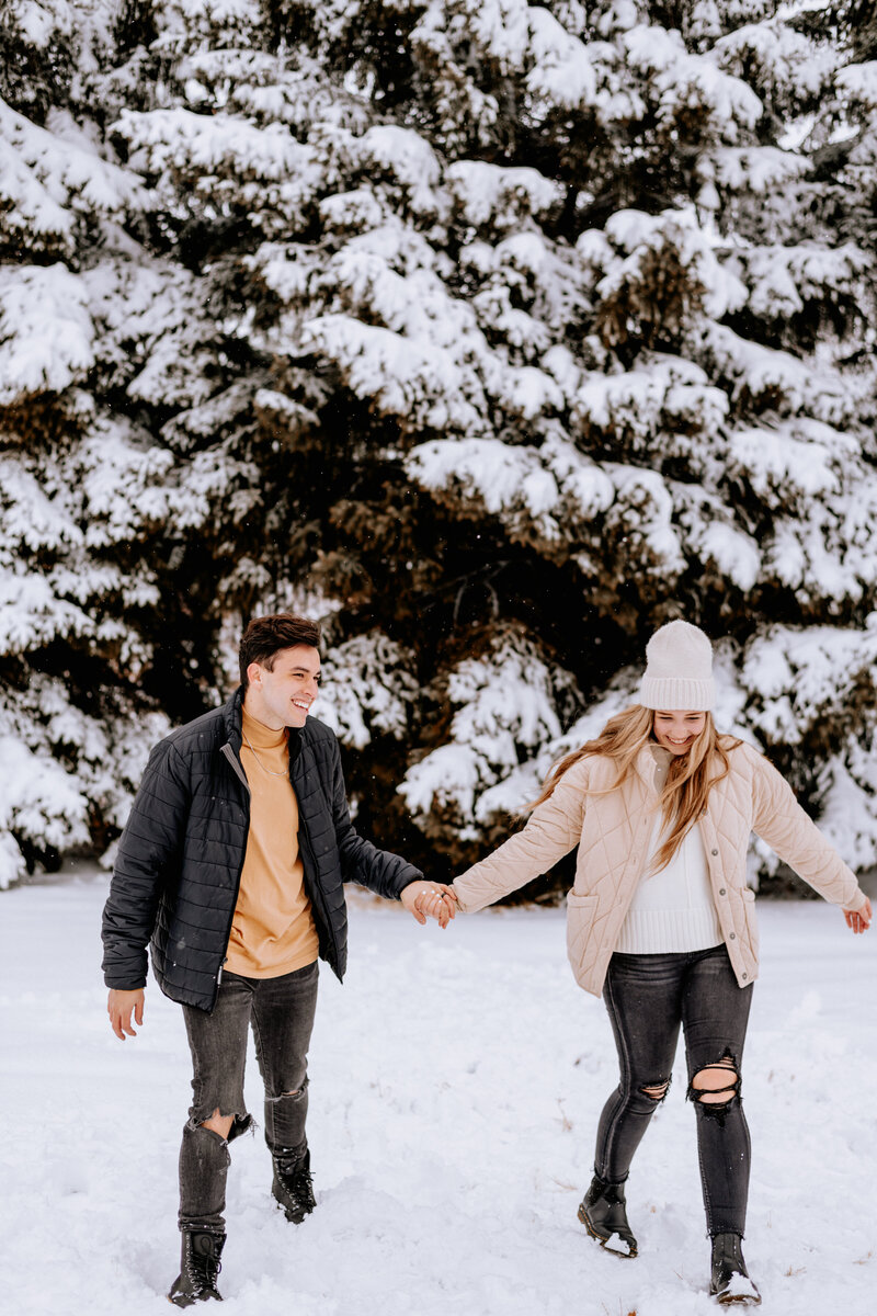 Utah Snowy Adventure Couple + National Park Elopement Photographer
