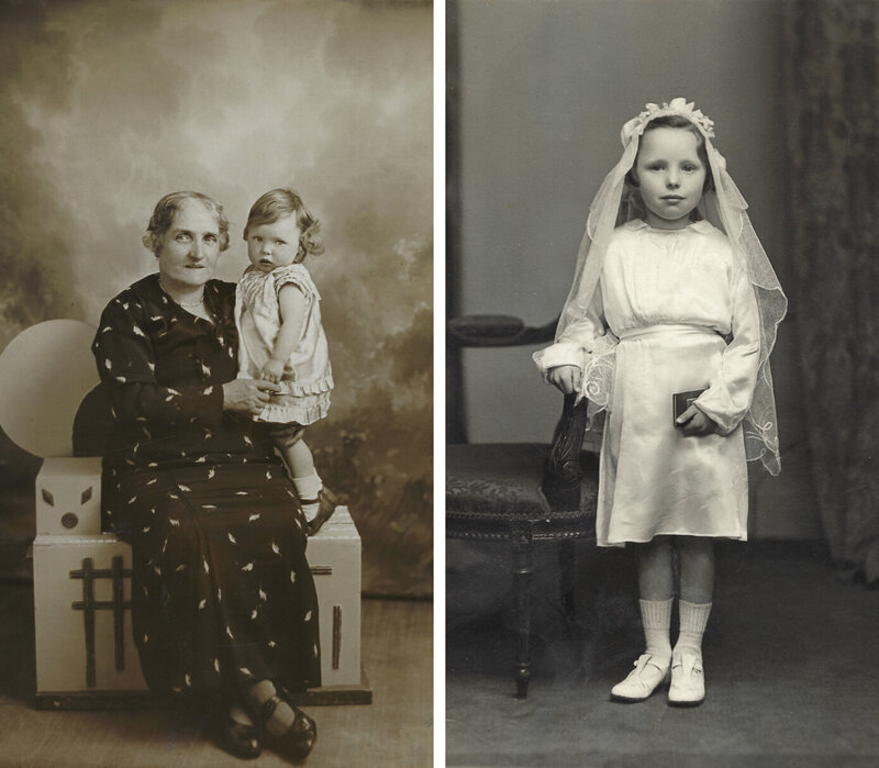 Young child with grandmother and First Communion