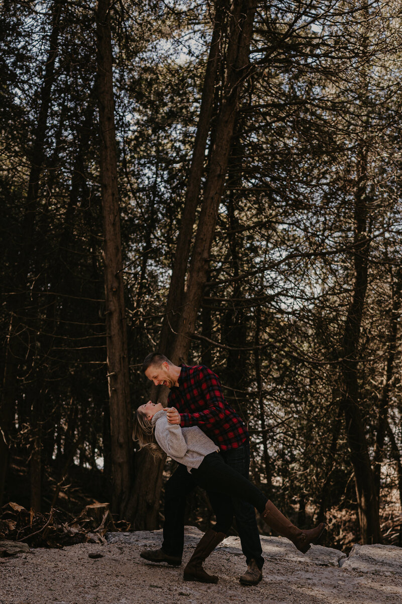 forest engagement photo session in Toronto