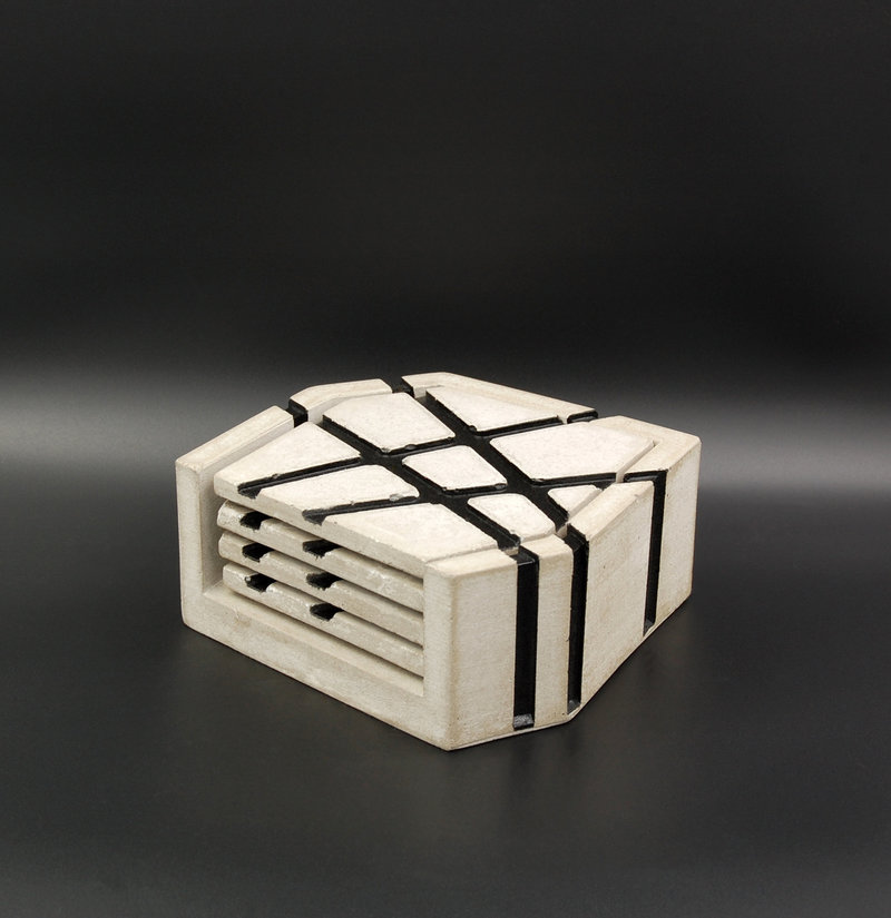 Modern Geometric Concrete Coasters