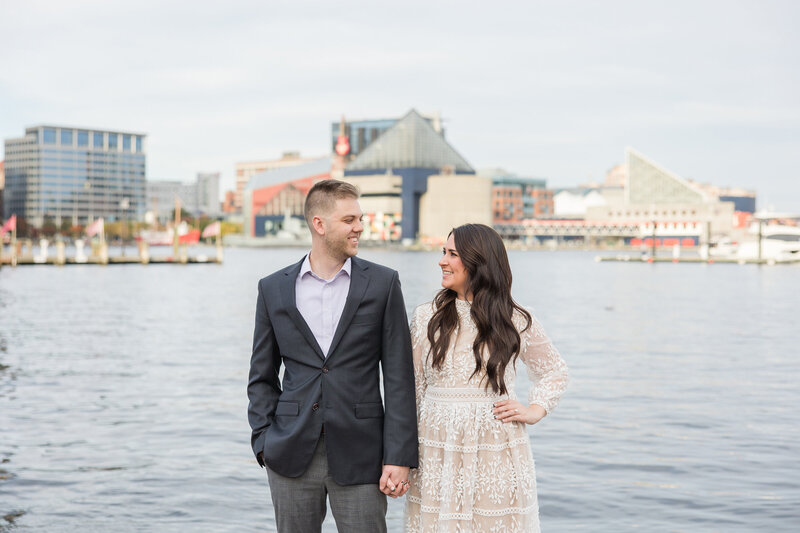Downtown Baltimore Inner Harbor engagement photos by Maryland photographer, Christa Rae Photography