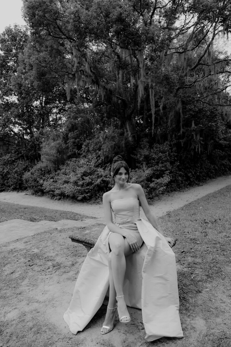 Paige DeSorbo attending Craig Conovers brothers wedding in Charleston at Middleton Place. Captured by Charleston Wedding Photographers