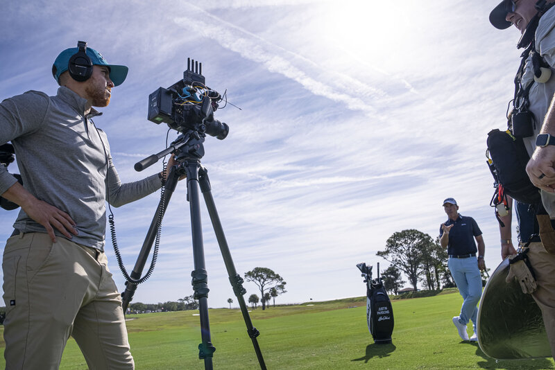 Chris Cucinotto filming for Titleist Golf