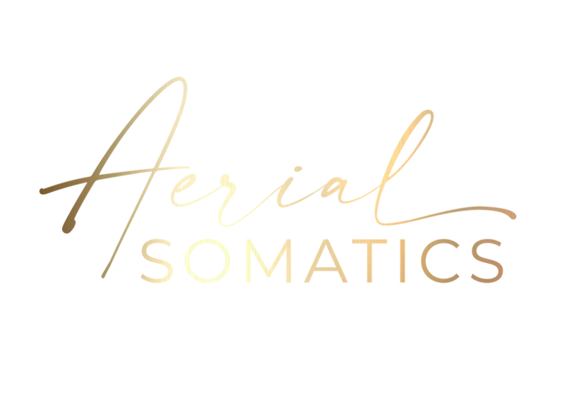 aerial somatics logo in gold metallic