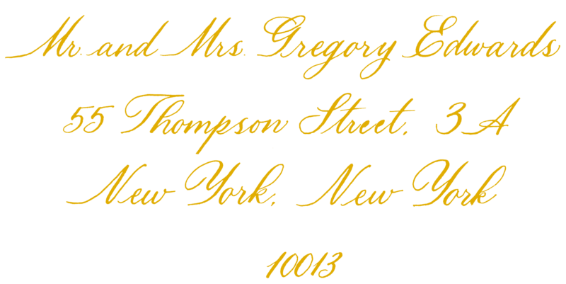 Lafayette Calligraphy Style- Mustard Yellow