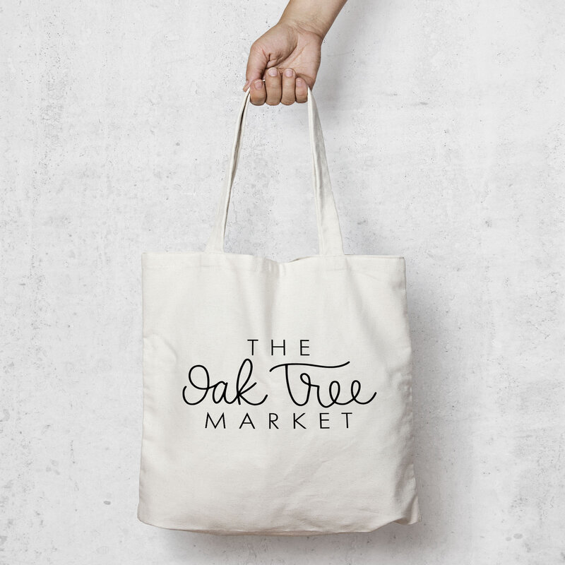 market bag with logo designed by nancy ingersoll