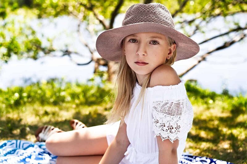 little girl wearing hat in edmonton