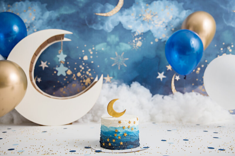 cake smash moon and stars