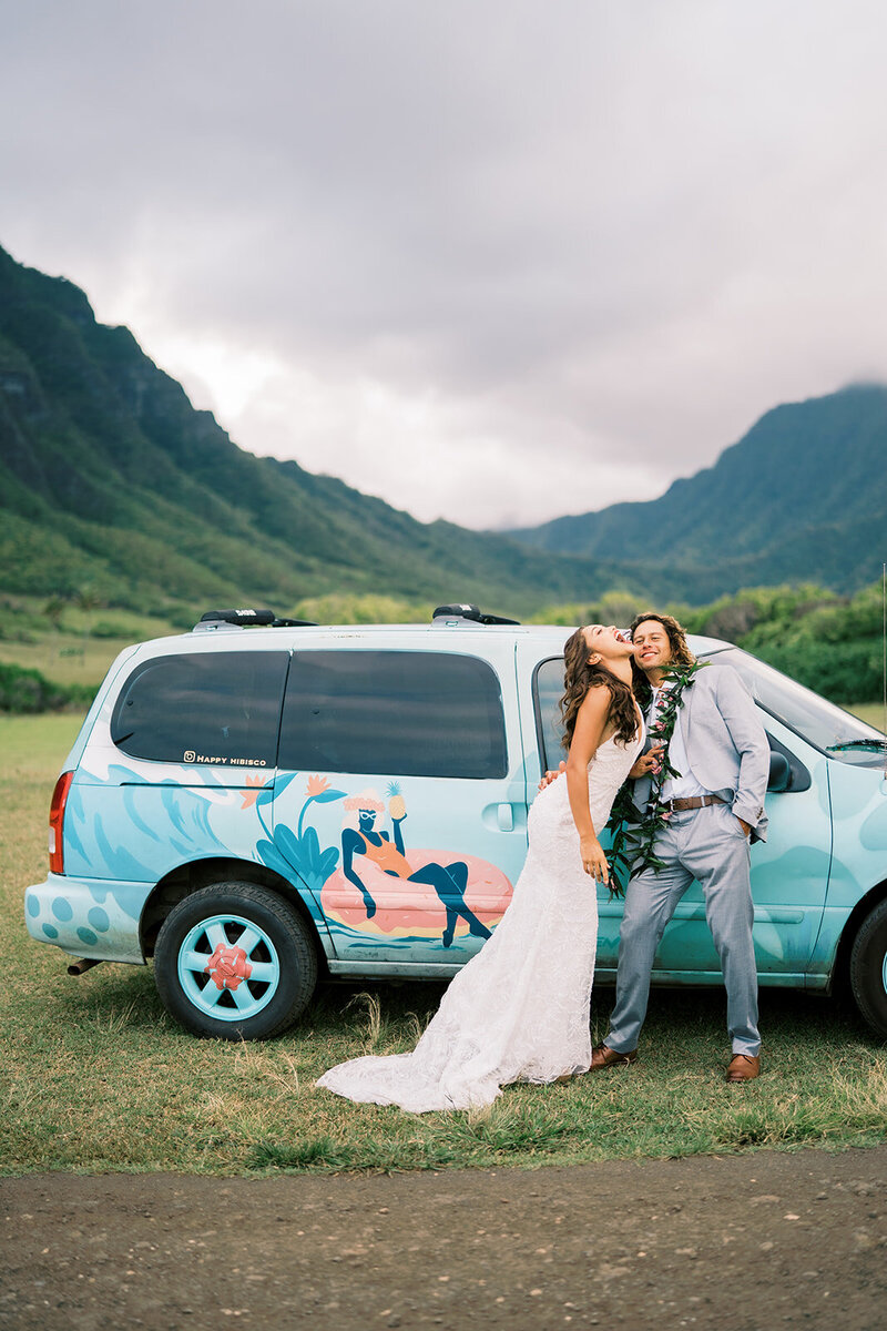 Hawaii Luxury Wedding Planner Client at Kualoa Ranch