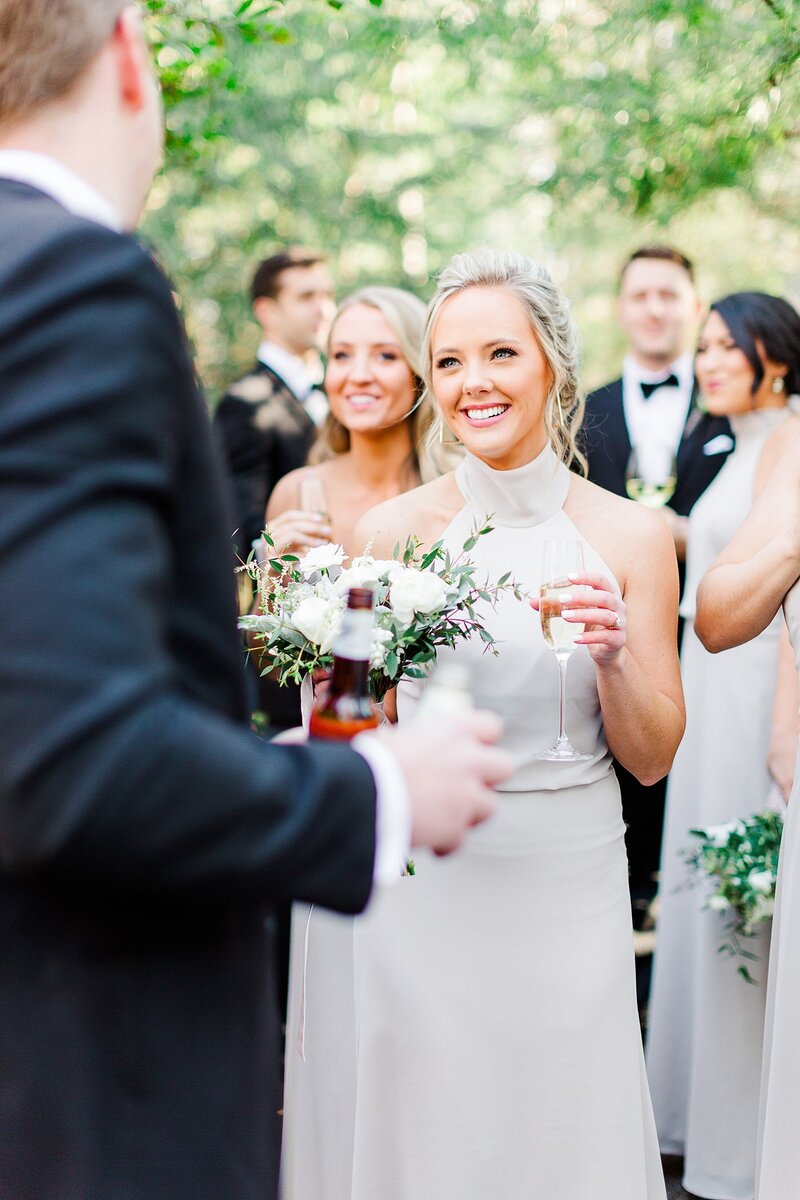 champagne toast by Knoxville Wedding Photographer, Amanda May Photos