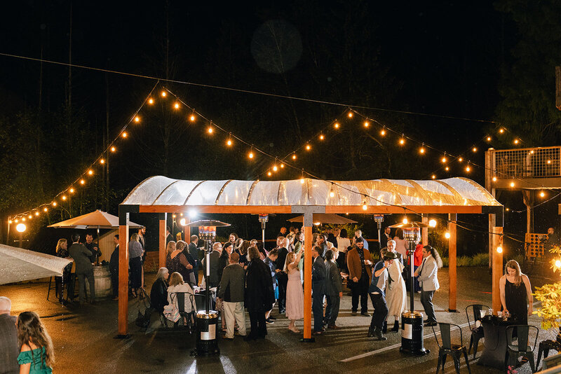 outdoor wedding reception photos at gray bridge venue sultan wa