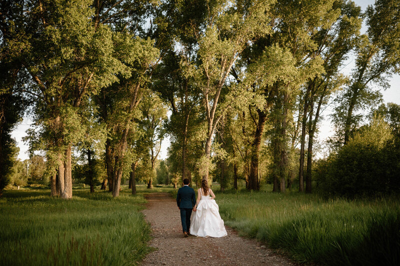 outdoor wedding venue with bride and groom in chama new mexico
