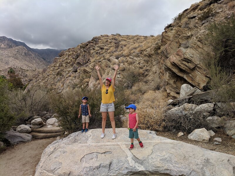 Heather Dileepan with her family in Palm Springs