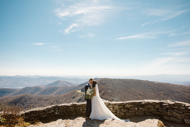 Craggy Pinnacle elopement on the Blue Ridge Parkway
