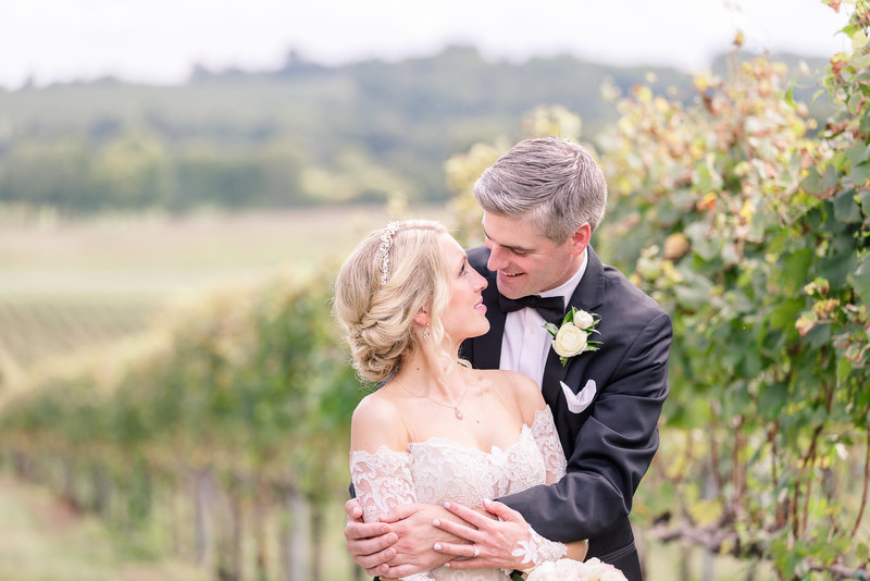 Wedding couple at Trump Winery, Virginia