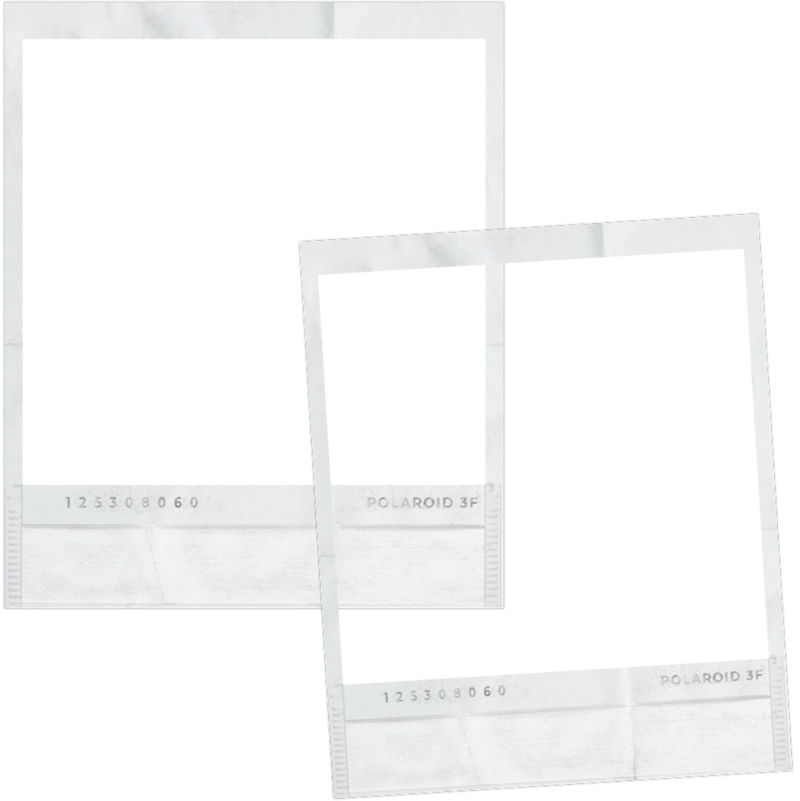 A double polaroid frame