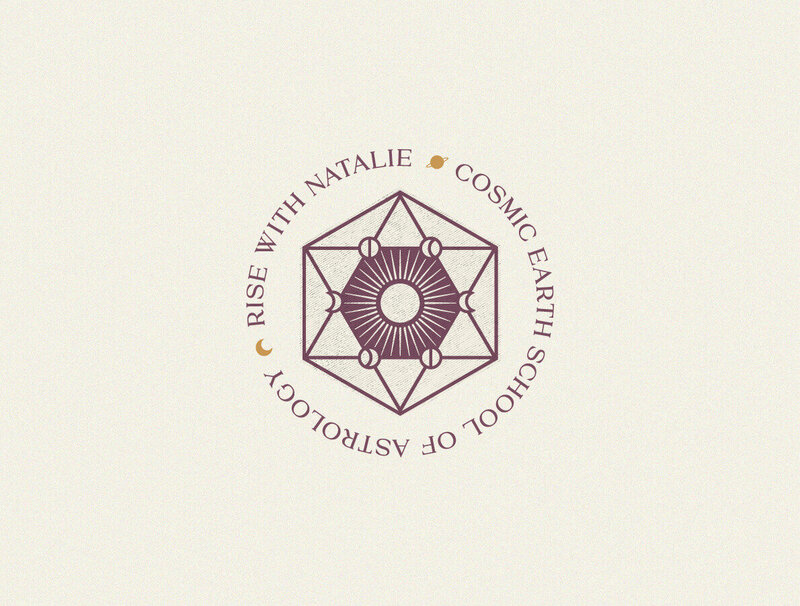 Brand Mark design for Rise with Natalie's Cosmic School of Astrology