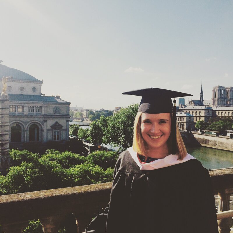 Kara Ferguson earned a Masters degree from the American University of Paris