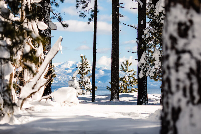 Snow views of Lake Tahoe at Lake Forest in Tahoe City