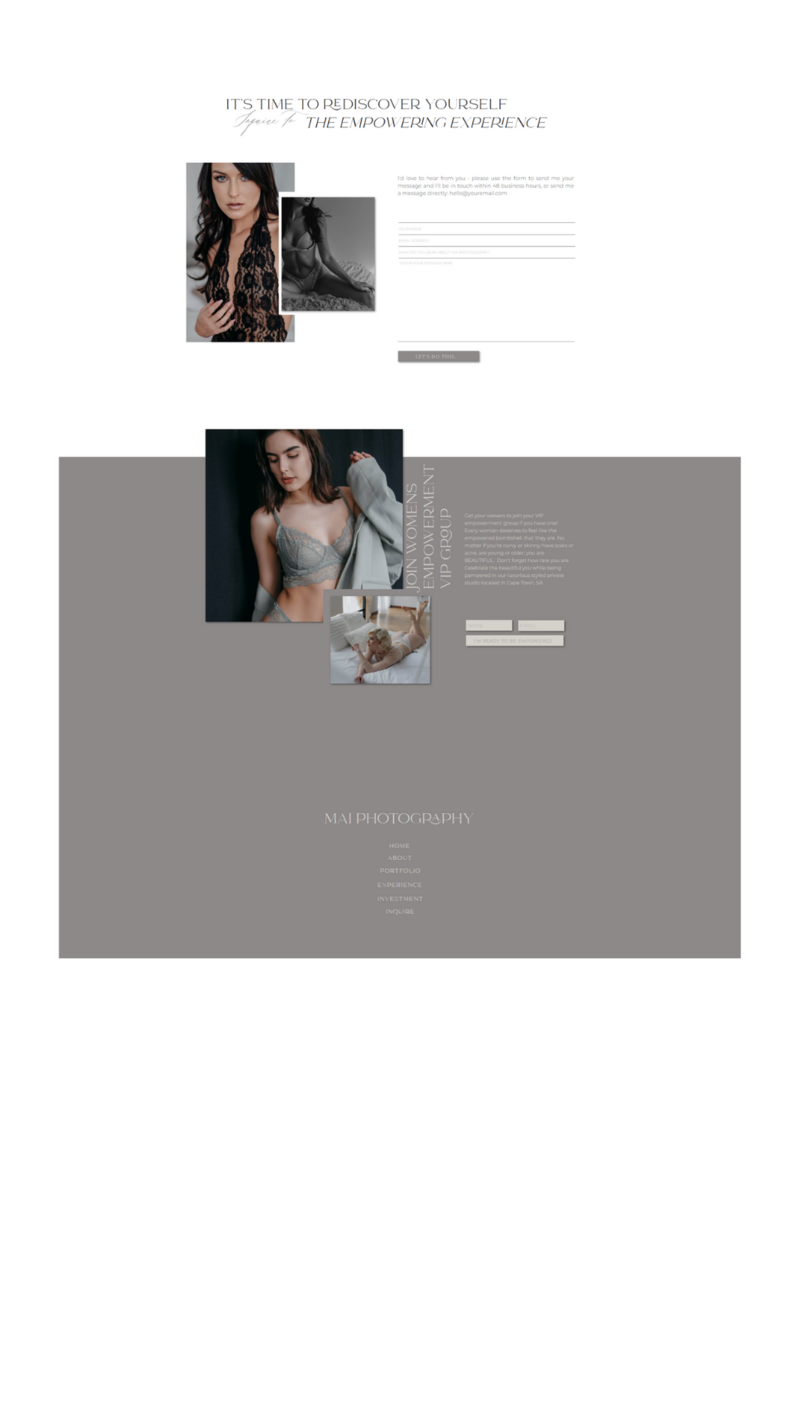 Website -template- for-boudoir-photographer