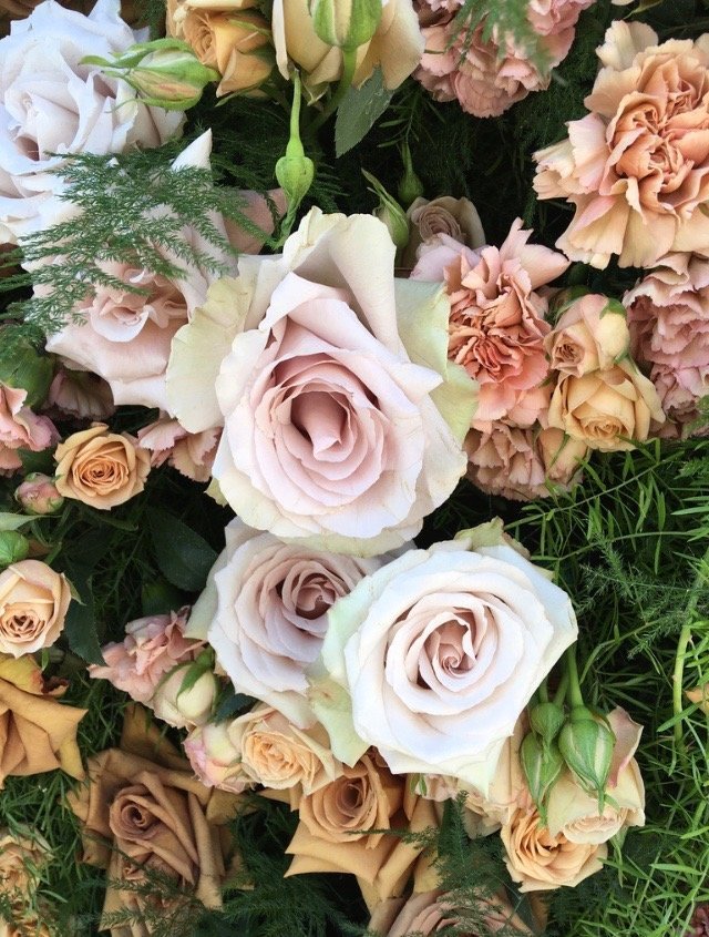 Emily John Wedding - Flower Wall Close Up Florals