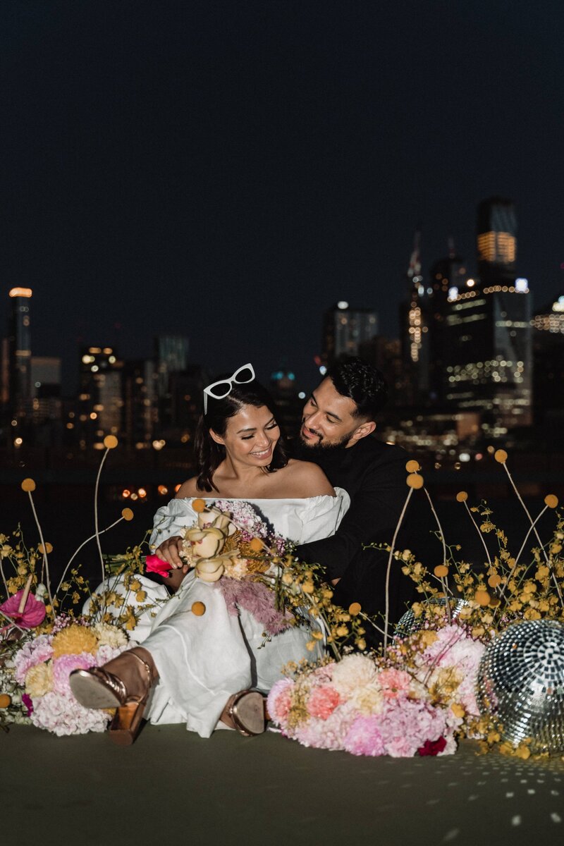 Wedding portraits Sunset Rooftop Melbourne 1