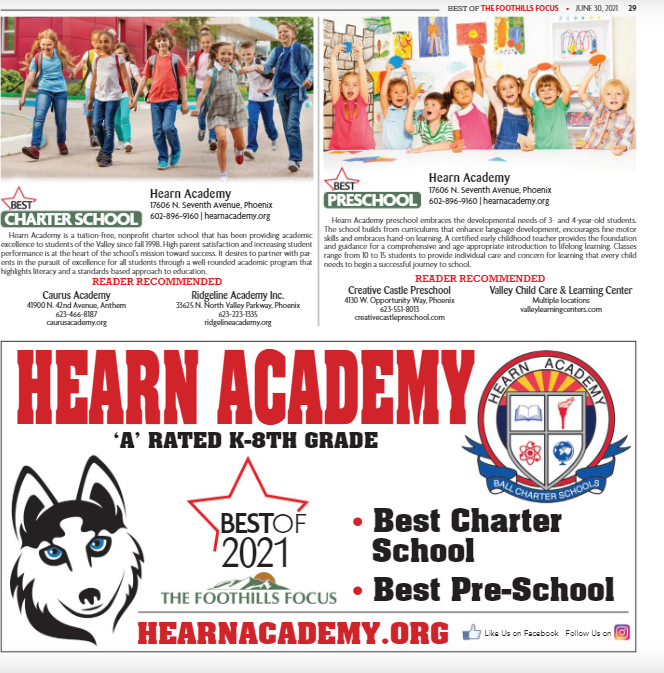 award for best charter school
