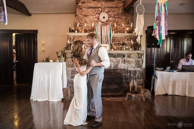 Pretty-Stone-Fireplace-at-Rustic-Wedding-Venue-in-Estes-Park-Colorado-Mary's-Lake-Lodge