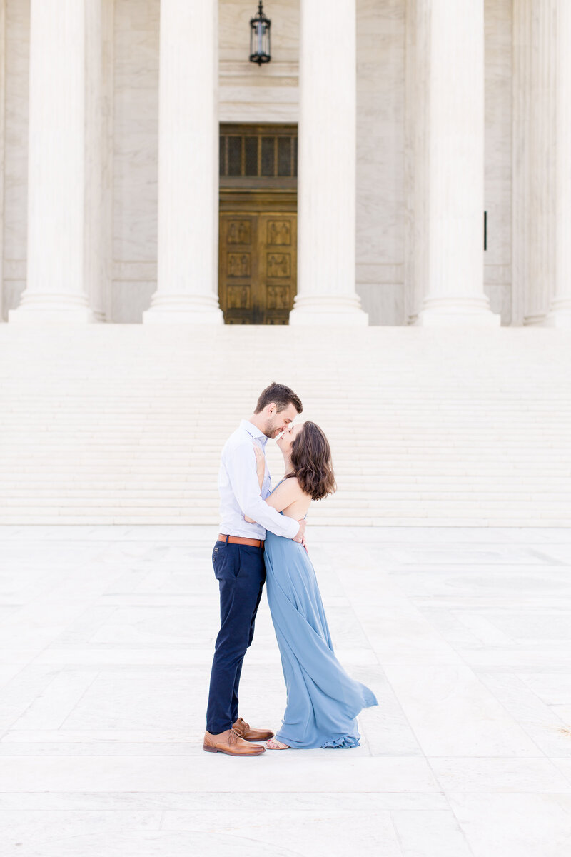 Capitol Building Engagement Session in DC with a visit to Supreme Court Building and Library of Congress | DC Wedding Photographer | Taylor Rose Photography-19