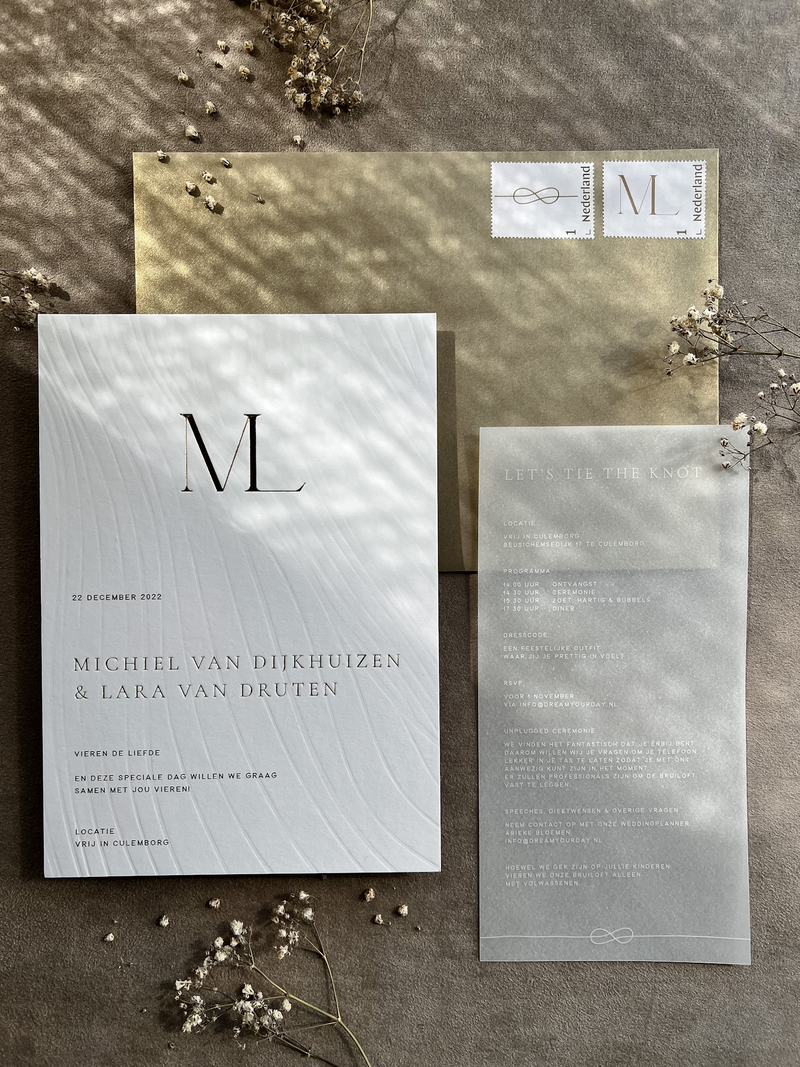 Moderne minimalistische trouwkaart, huwelijksuitnodiging voor trouw