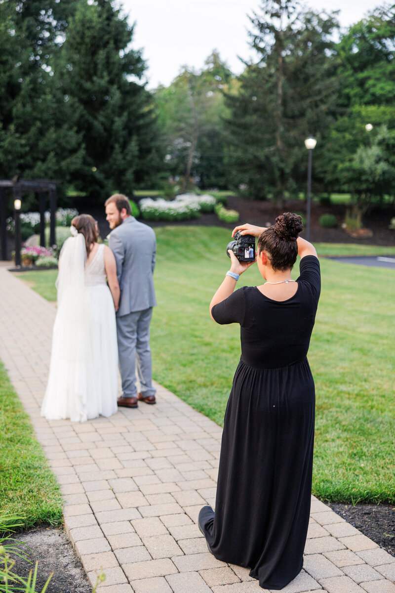 Christine Hazel photography photographing a bride and groom