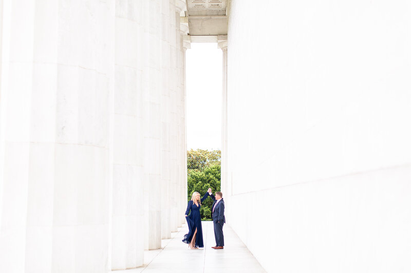Lincoln Memorial Engagement Session - Washington DC Wedding Photographer - Brianna + Robert - Engagement Session-49