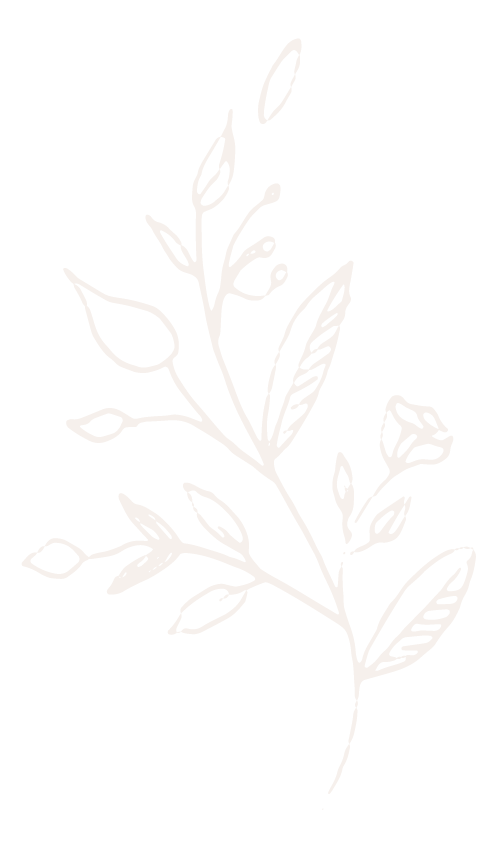Branded Floral Graphic Element in Ivory