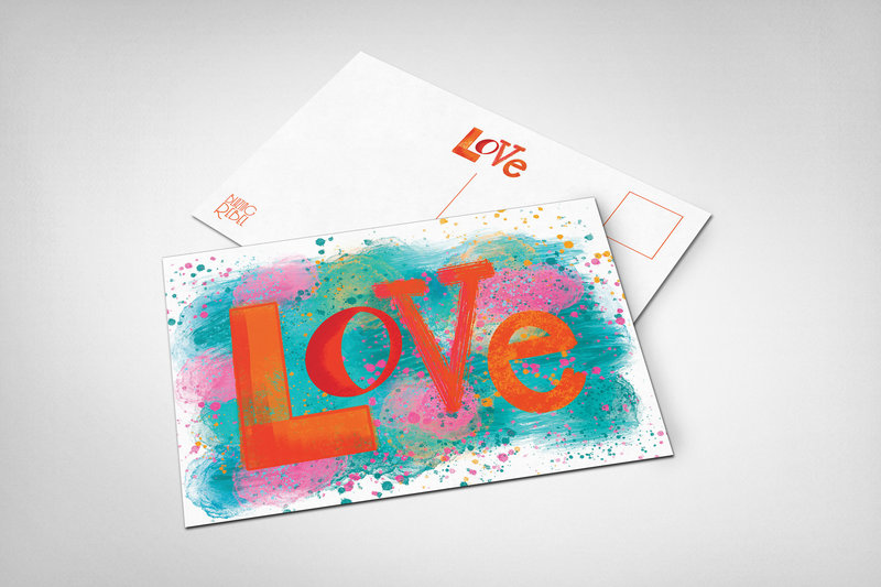 love postcard mockup