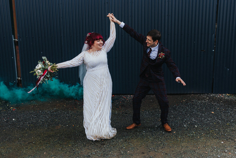 Confetti wedding photo at Coleshill Church