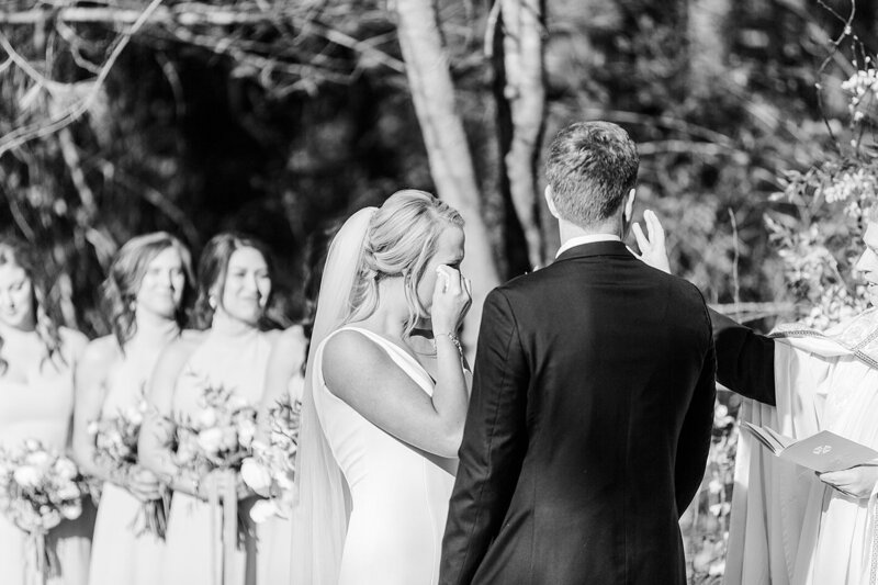 teary eyed bride by Knoxville Wedding Photographer, Amanda May Photos