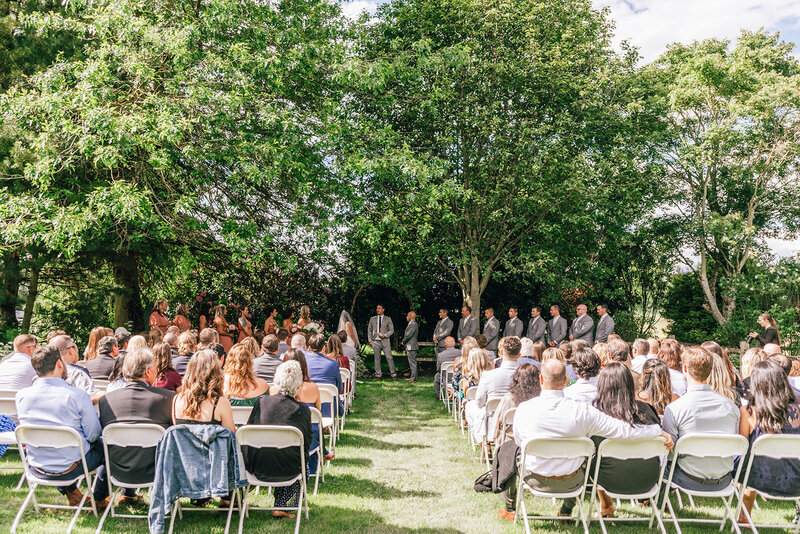 Craven Farm outdoor wedding ceremony photos by Joanna Monger Snohomish wa